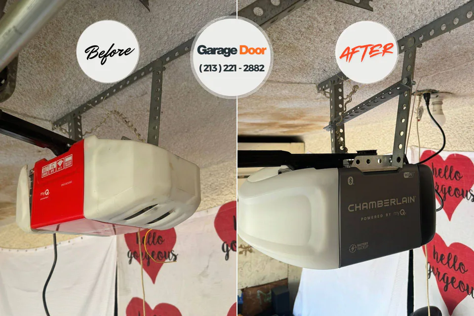Before and after: garage door repair Pine Ridge, SD